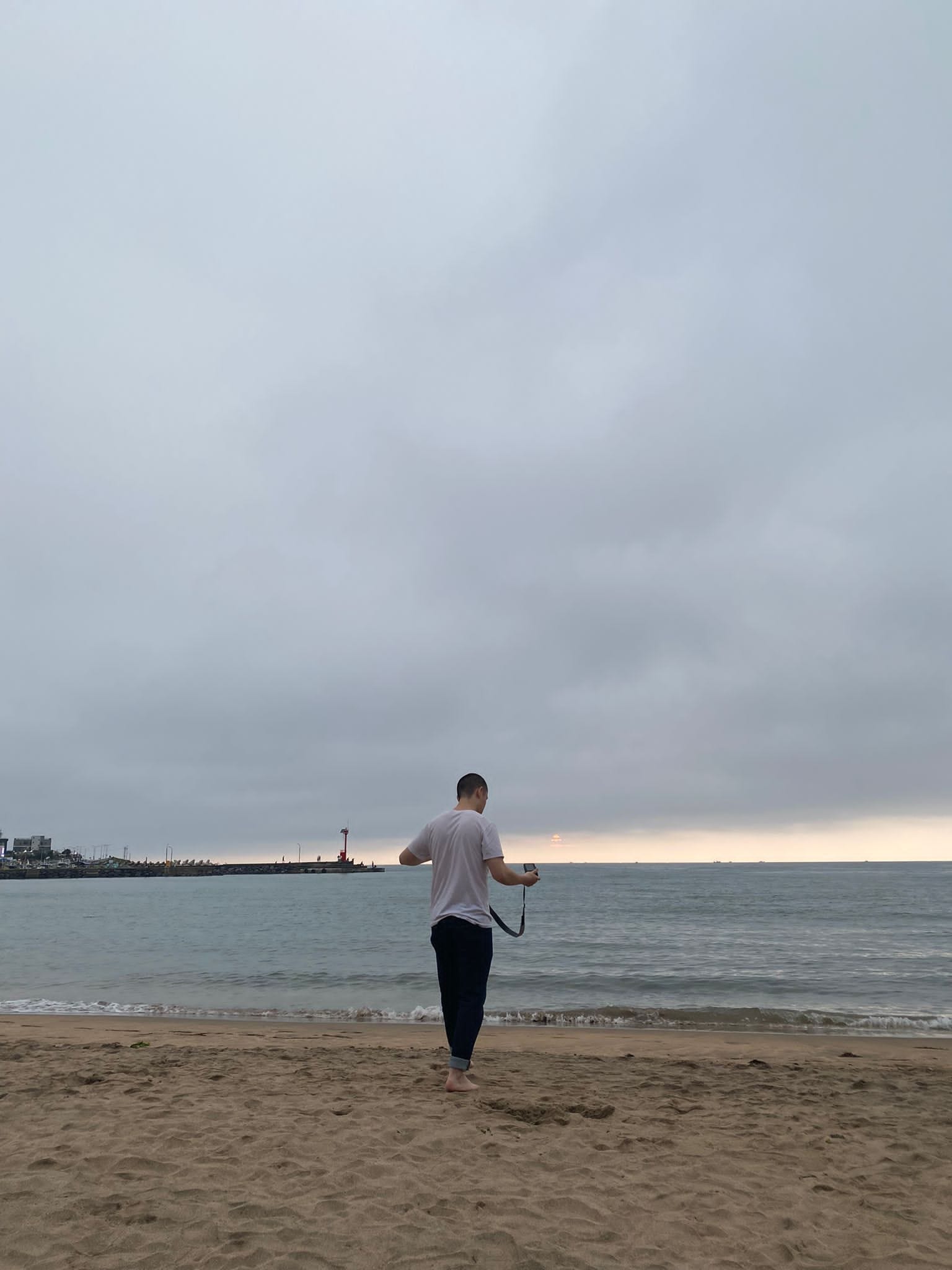 Doug on a beach on Jeju Island, South Korea.